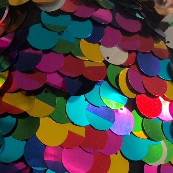 Black and Multicolor Sequin Dress - Picture 3 of 7